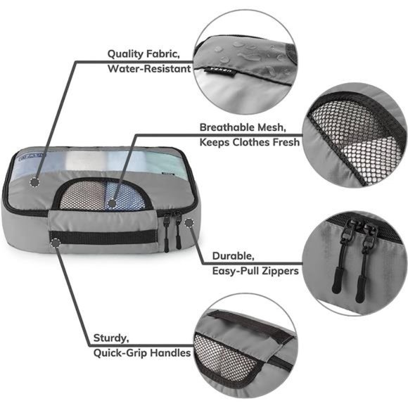 8Pcs Packing Cubes for Suitcases Organizer Bags Set for Travel Essentials Bags - Picture 7 of 14